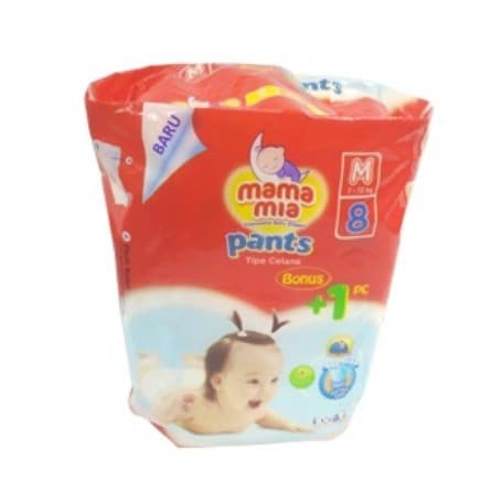 Mama Mia Baby Diapers Pants 8'S BAG LARGE