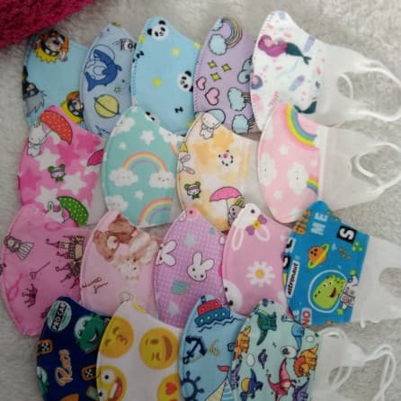 Masker duckbill anak 0-3 tahun 3ply