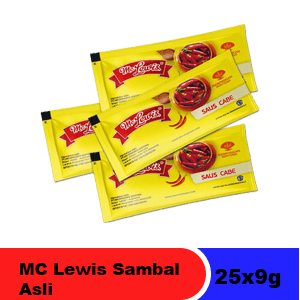 MC LEWIS SAMBAL ASLI  PCK 25x9g