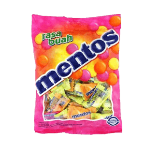 MENTOS CANDY CHEWY DRAGEES BUAH PCK 121.5g