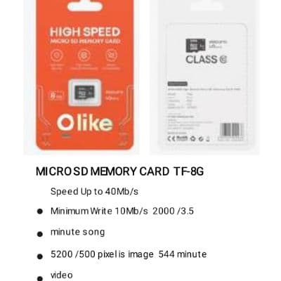 MICRO SD MEMORY CARD TF-8G 
