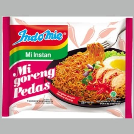 Mie Instant Indomie Goreng Pedas Pck 80 g