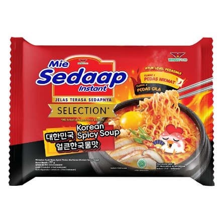 MIE SEDAAP KOREAN SPICY SOUP 77G