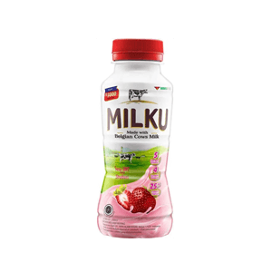 MILKU SUSU UHT STROBERI BTL 200mL