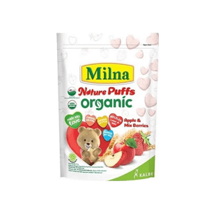 MILNA NATURE PUFFS ORGANIC APPLE&M.BERRIES PCH 15g