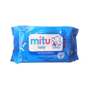 MITU BABY CLEANSING WIPES 24'S BLUE REFILL PCK 