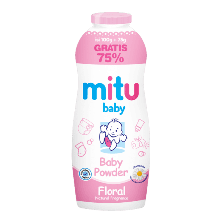 MITU BABY POWDER FLORAL 100g+75g