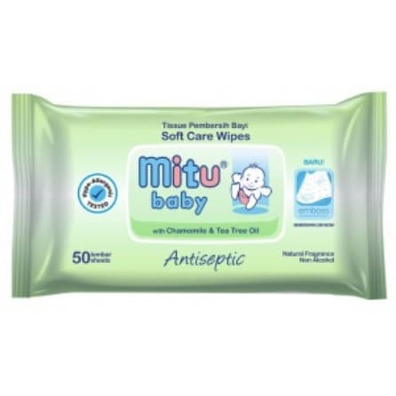 Mitu Baby Soft Care Wipes Antiseptic PCK 2x45'S