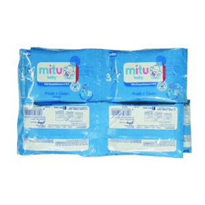 MITU WET TISSUE BABY 4'S BLUE PCK 