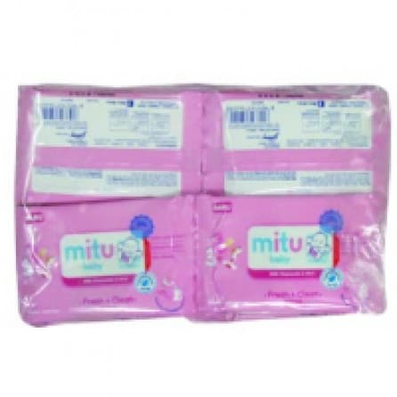 Mitu Wet Tissue Baby 4'S Pink PCK ( ISI 24 )