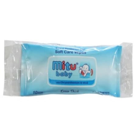 Mitu Baby Wet Tissue Travel 10'S BLUE PCK