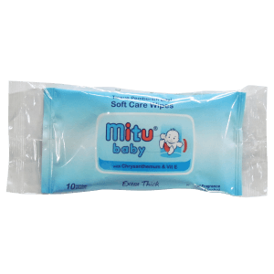 MITU WET TISSUE TRAVEL 10'S BLUE PCK 