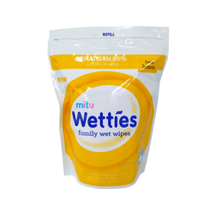 MITU WET TISSUE WETTIES REF 90'S FRESH LEMON PCK 