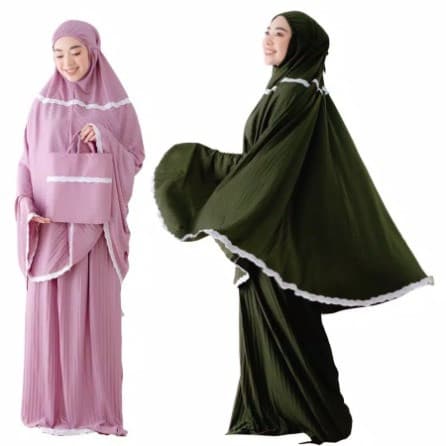 Mukena Plisket Renda Dewasa