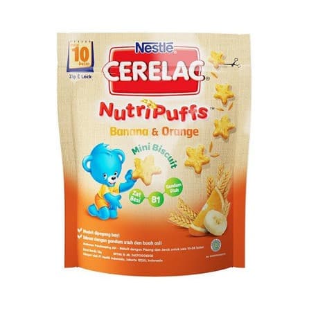 NASTLE CERELAC NUTRIPUFFS BANANA & ORANGE 50g
