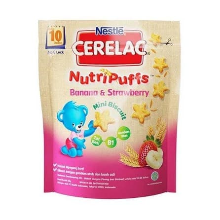 NESTLE CERELAC NUTRIPUFFS BANANA & STRAWBERRY 50g