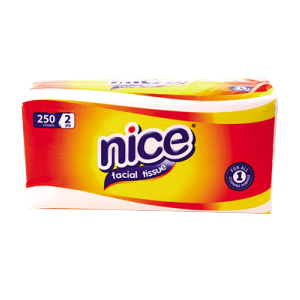 NICE FACIAL TISSUE 250'S NON PERFUMED BAG 