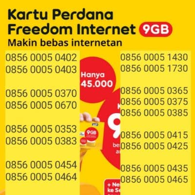 Nomor cantik perdana indosat oredoo kuota 9gb ++ 