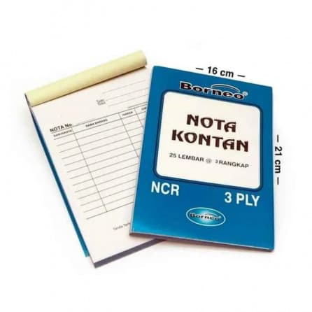NOTA KONTAN NCR25 3 RANGKAP BIRU KECIL