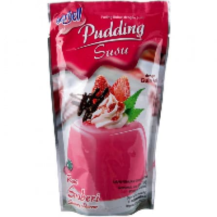 Nutrijell Pudding Susu Powder Strawberry 145g 