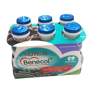NUTRIVE MINUMAN BENECOL BLACKCURRANT BTL 6X100mL