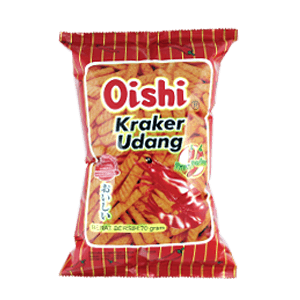 OISHI SNACK KRAKER UDANG PEDAS PCK 60/60g