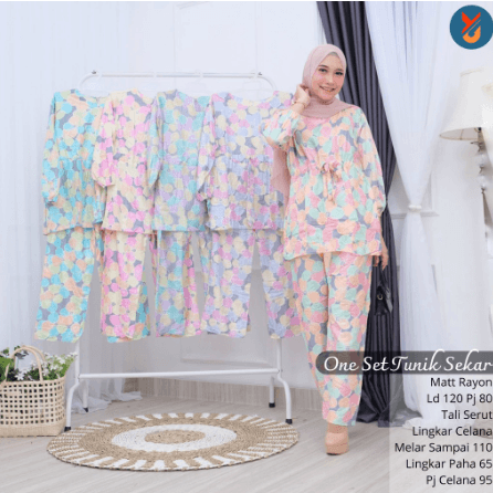 One Set Rayon Jumbo Tali Serut Motif Janbol#2