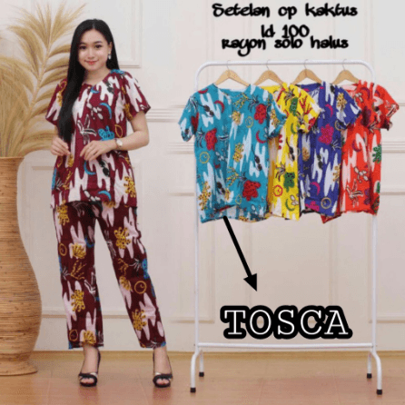 One Set Tie Dye Motif Kaktus