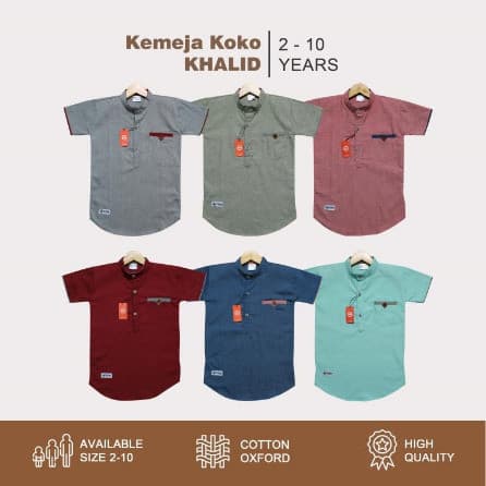 OVIKIDS - Baju Koko Anak Khalid (2 - 10 Tahun)