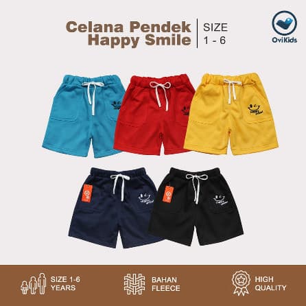 OVIKIDS - Celana Anak Pendek Happy Smile (1 - 6 Tahun)