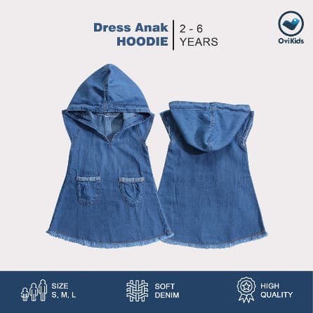 OVIKIDS - Dress Anak Hoodie / Jeans Anak (2 - 6 Tahun)