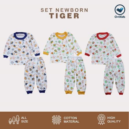 OVIKIDS - Setelan Baju Bayi Tiger Ship(0 - 8 Bulan)