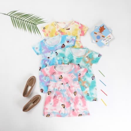 Owlet - Dress Anak Tie Dye Minnie Mouse 1 - 7 Tahun