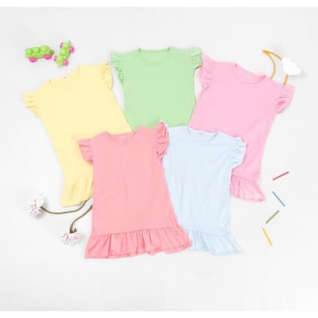 Owlet - Dress Ruffle Polos Anak 