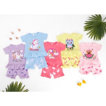 Owlet - Ruffle Set Gambar Anak Perempuan