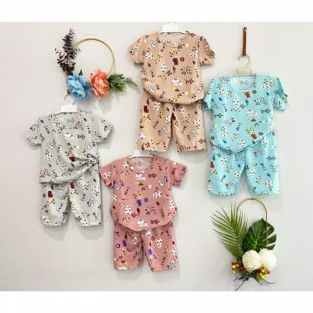 Owlet - Setelan Anak Perempuan Motif Love Cat
