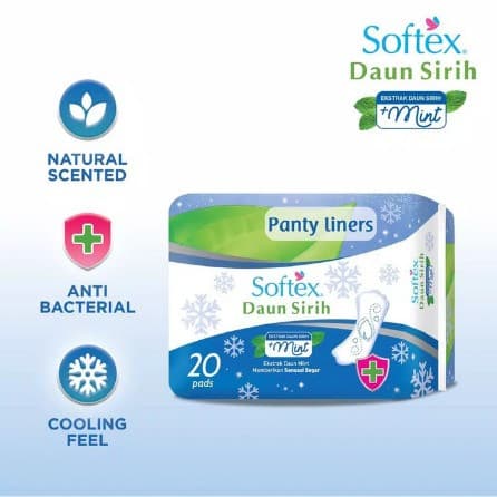 PANTY LINERS SOFTEX DAUN SIRIH 20PANDS