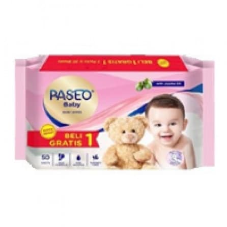 Paseo Baby wipes With Jojoba Oil 50'S PCK
