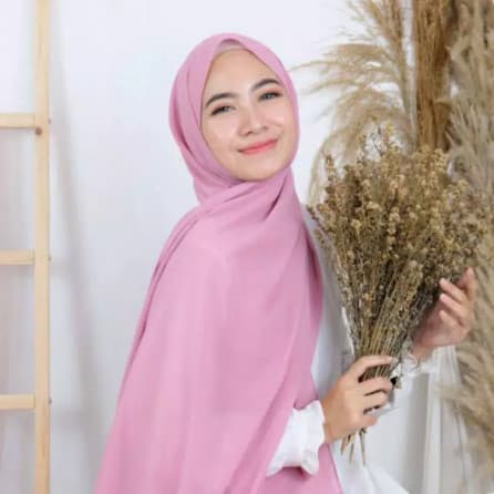 Pashmina Ceruty Babydoll Premium Jahit Tepi