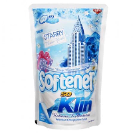 Pelembut & Pewangi So Klin Softener Blue Pch 900mL