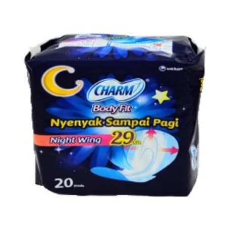 Pembalut Charm Safe Night 20'S Wing Pck 29cm