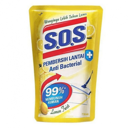 Pembersih Lantai S.O.S Refill Lemon Pch 1.6L