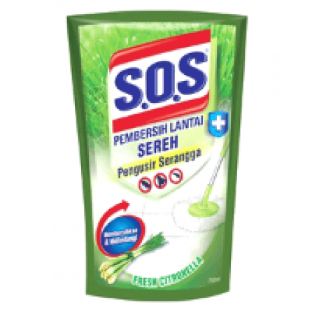 Pembersih Lantai S.O.S Sereh Pch 750/700mL