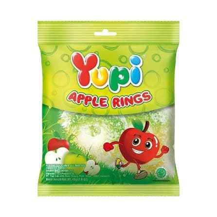 PERMEN YUPI APPLE RINGS 45G