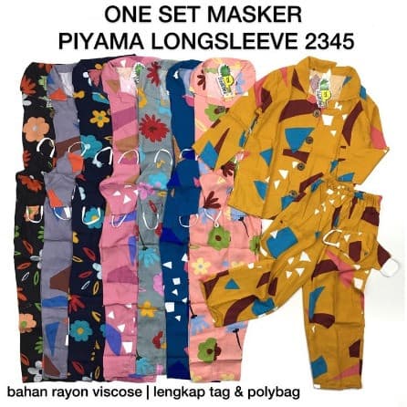Piyama Panjang Setelan Anak FREE Masker