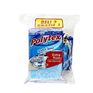 POLYTEX SABUT SPON EXTRA KUAT (2'S) + HADIAH BDD 