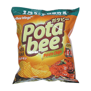 POTABEE SNACK POTATO CHIPS AYAM BAKAR PCK 68g