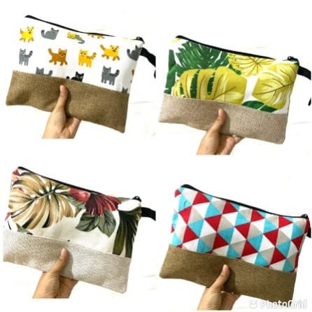Pouch Kanvas Kombinasi Goni ( 30x22cm )