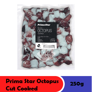 PRIMA STAR OCTOPUS CUT COOKED  PCK 250g