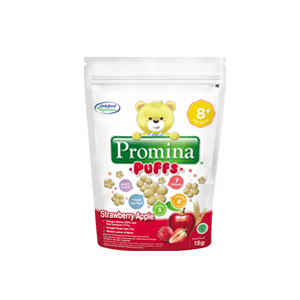 PROMINA SNACK RICE PUFFS STRAWBERY APPLE PCH 15g